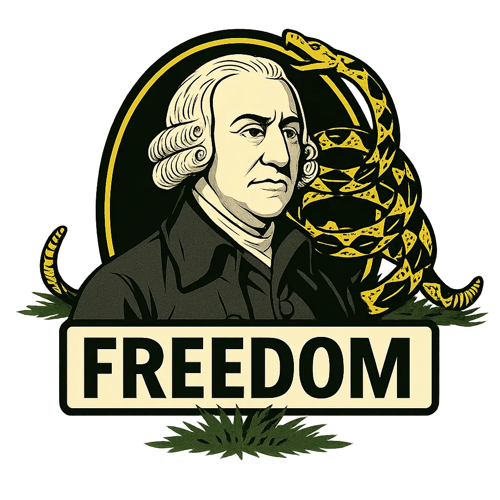 Adam Smith with Liberty Snake