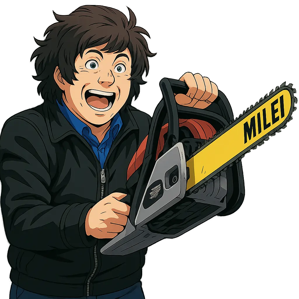 Milei Anime with Chainsaw