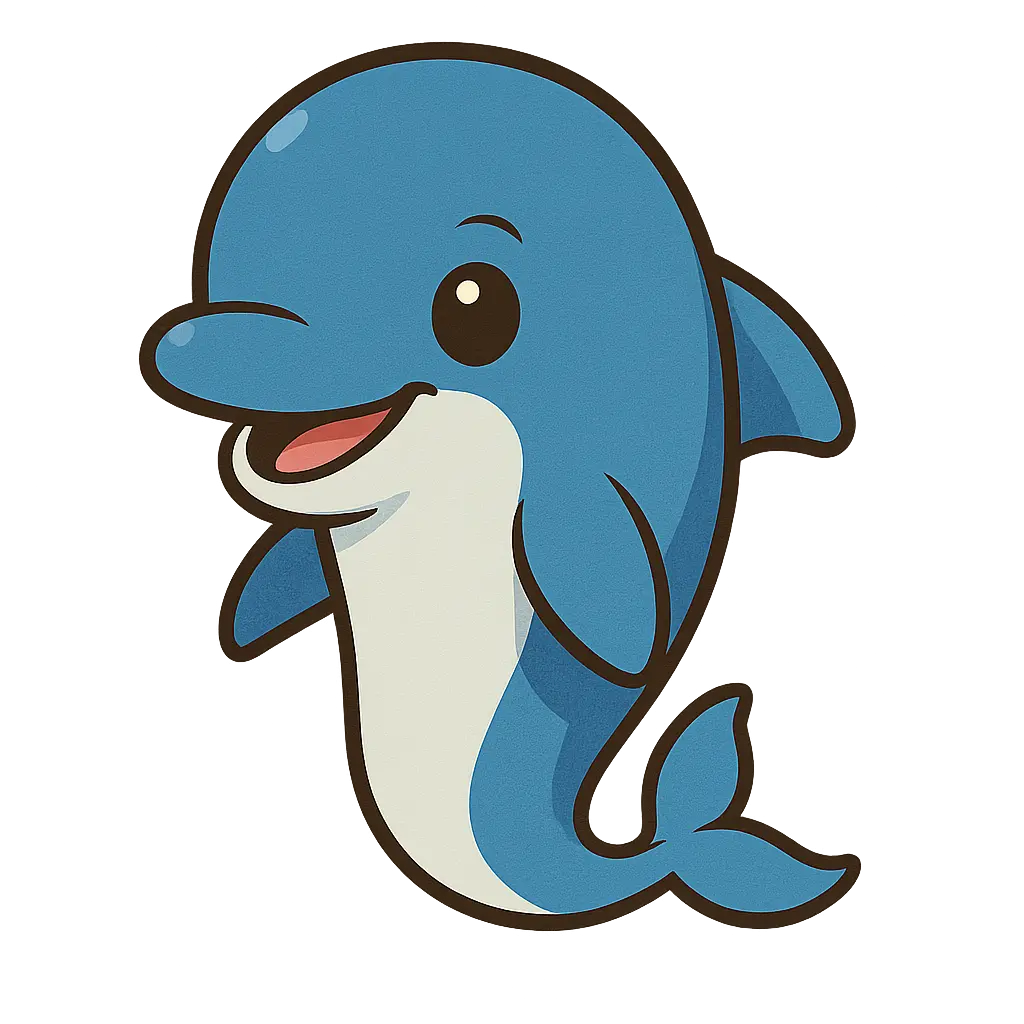 Smiling Blue Whale